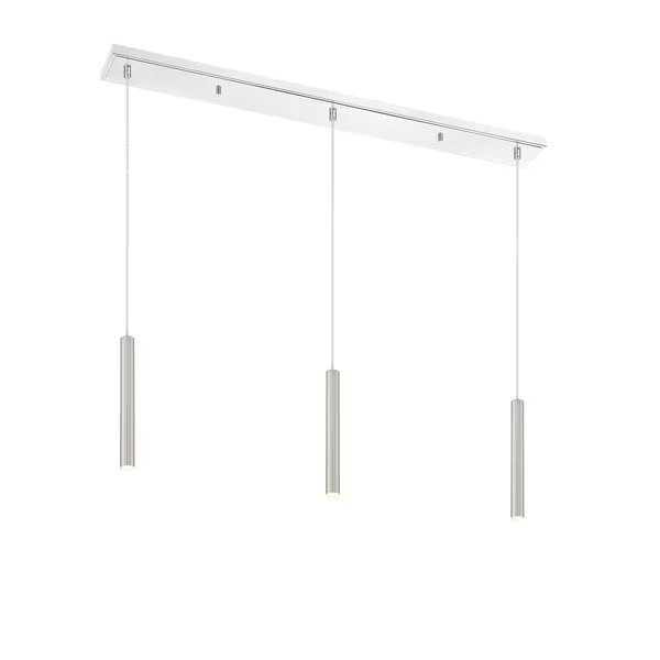 Forest 3 Light Island/Billiard, Chrome & Brushed Nickel, Z-Lite, Mfr#: 917MP12-BN-LED-3LCH